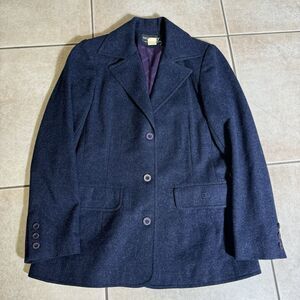 VTG RARE Givenchy Sport Women's 10 Wool Coat Blazer Jacket Union Made Purple